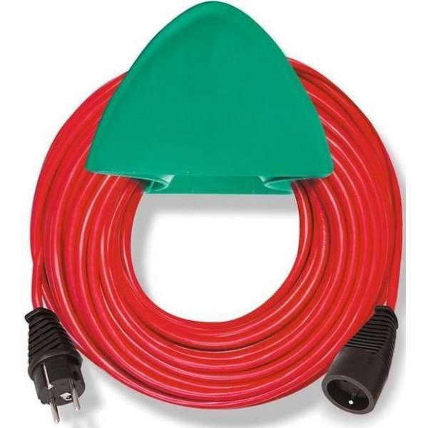 BRENNENSTUHL Rood verlengsnoer 15m H05VV-F 3G1.5 met muurbeugel BRENNENSTUHL Rood verlengsnoer 15m H05VV-F 3G1.5 met muurbeugel