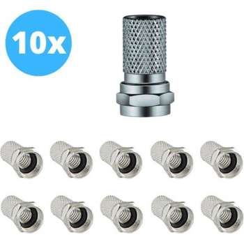 Compressie F-Connector 7mm met Rubber Ring 10X