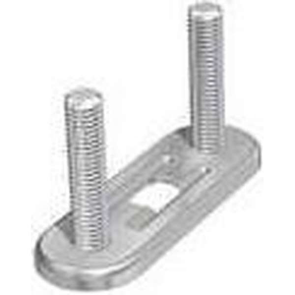 FLAM grondplaat v/beugelbev BMD, staal, diam 70mm, (bxl) 25x96mm FLAM grondplaat v/beugelbev BMD, staal, diam 70mm, (bxl) 25x96mm