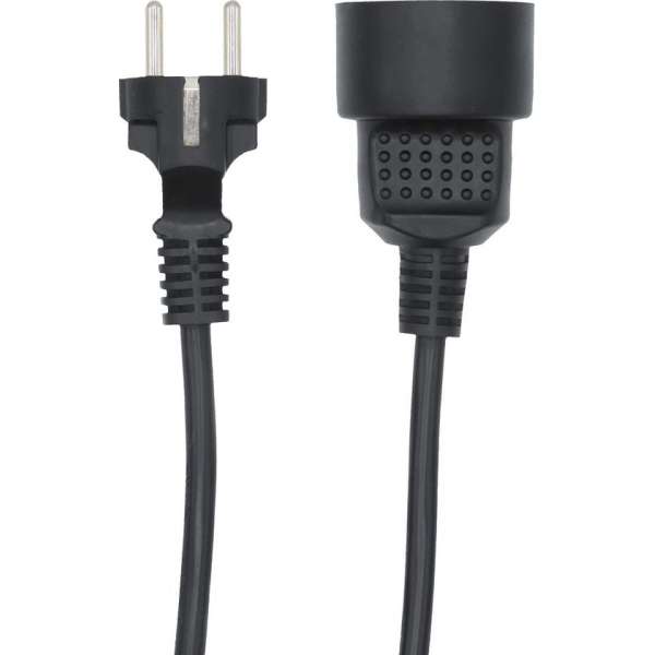 Verlengsnoer - 5 meter - Indoor - 3G1.5 - IP20 - Penaarde - Zwart - Verlengkabel Verlengsnoer - 5 meter - Indoor - 3G1.5 - IP20 - Penaarde - Zwart - Verlengkabel