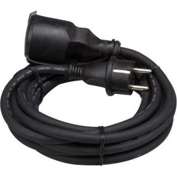 Verlengkabel rubber 5 m - 3g1.5 - penaarde