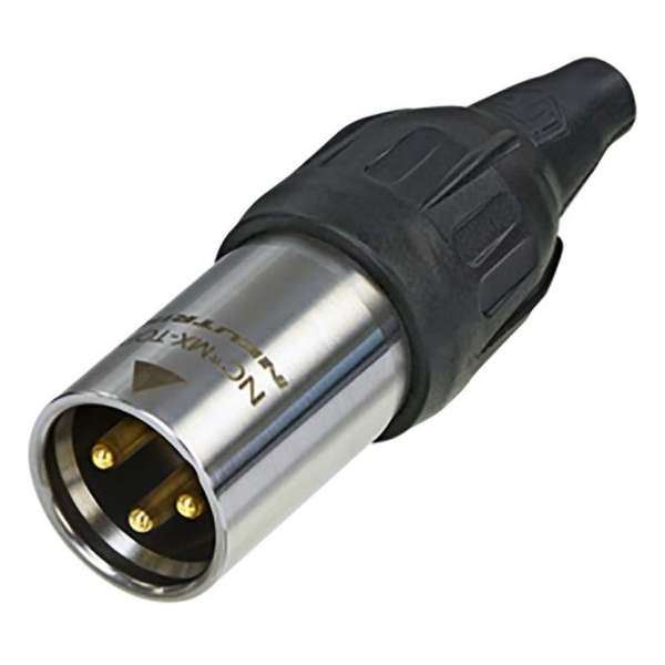 Neutrik NTR-NC3MX-T Connector Xlr Male Metaal Zwart/zilver Neutrik NTR-NC3MX-T Connector Xlr Male Metaal Zwart/zilver