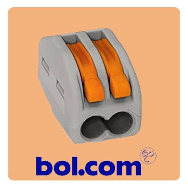 Lasklem 4mm 2-polig (50 Stuks) Lasklem 4mm 2-polig (50 Stuks)