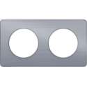 Afdekraam Odace Touch 2V - Aluminium - Schneider Electric - S530804J