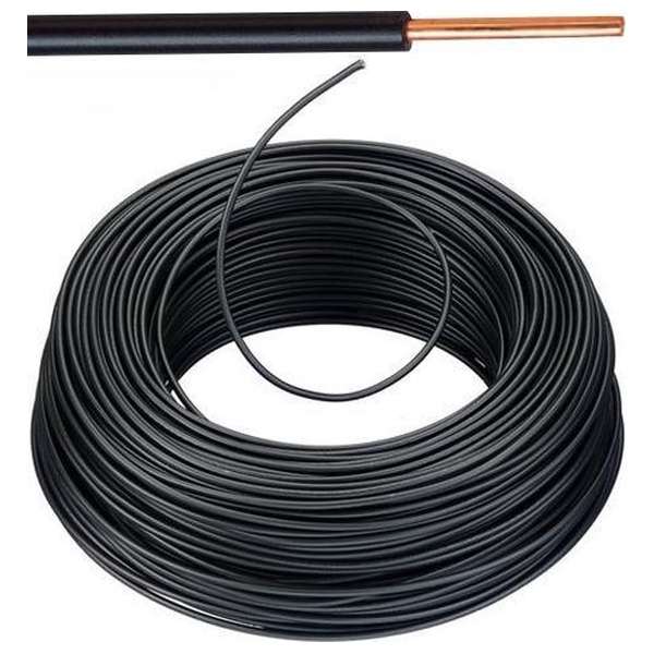 VOB kabel / draad 1,5 mm² Eca - zwart ( H07V-U ) - VOB15ZW VOB kabel / draad 1,5 mm² Eca - zwart ( H07V-U ) - VOB15ZW