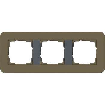 Gira E3 Umbra/antraciet Afdekraam 3 voudig 213426