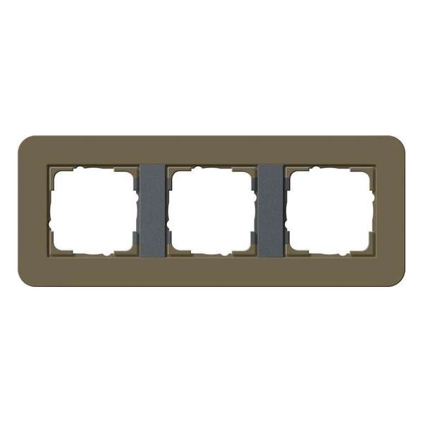 Gira E3 Umbra/antraciet Afdekraam 3 voudig 213426 Gira E3 Umbra/antraciet Afdekraam 3 voudig 213426