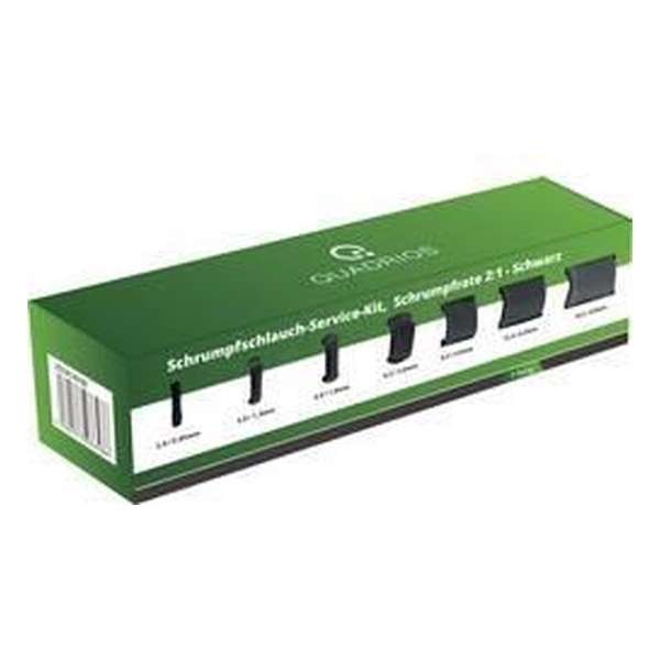 Quadrios 2004CA098 Krimpkous assortiment Zwart Krimpverhouding:2:1 7 onderdelen Quadrios 2004CA098 Krimpkous assortiment Zwart Krimpverhouding:2:1 7 onderdelen