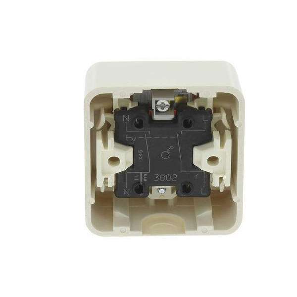 BERKER opbouw wisselschakelaar | met controlelamp | creme BERKER opbouw wisselschakelaar | met controlelamp | creme