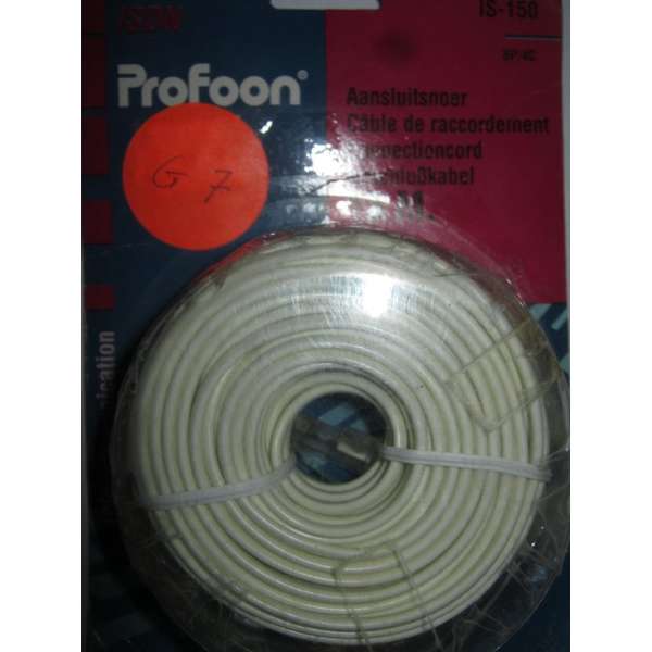 Profoon ISDN aansluitsnoer 15 mtr IS-150 Profoon ISDN aansluitsnoer 15 mtr IS-150
