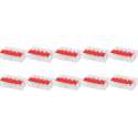 Lasklem Slim Set 10 Stuks - 5 Polig met Klemmetjes - Rood - BES LED