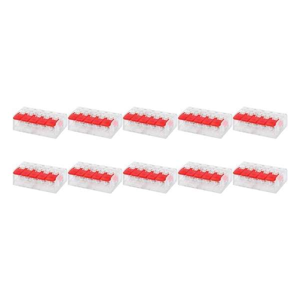 Lasklem Slim Set 10 Stuks - 5 Polig met Klemmetjes - Rood - BES LED Lasklem Slim Set 10 Stuks - 5 Polig met Klemmetjes - Rood - BES LED