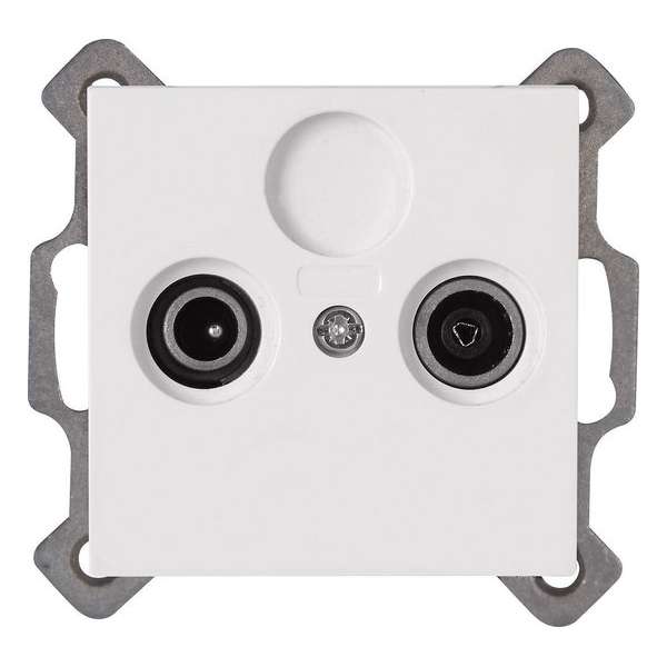 KOPP - Televisie/Radio Contactdoos - Wandcontactdoos Coax - Athenis - Inbouw - Helder Glans Wit - BES LED KOPP - Televisie/Radio Contactdoos - Wandcontactdoos Coax - Athenis - Inbouw - Helder Glans Wit - BES LED