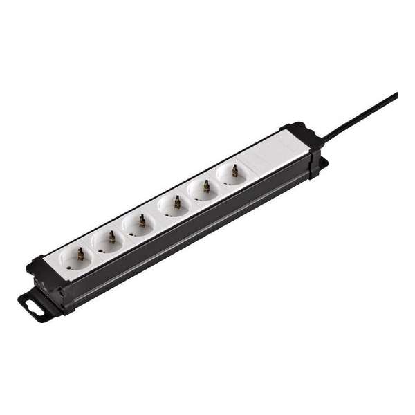 Hama Distribution Panel Mid Class, 6 way, 45° 6 AC-uitgang(en) 2 m Zwart, Wit Hama Distribution Panel Mid Class, 6 way, 45° 6 AC-uitgang(en) 2 m Zwart, Wit