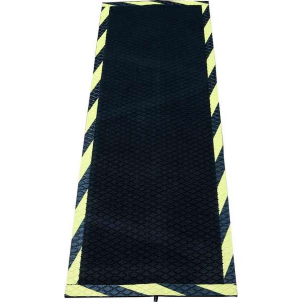 LogoMatz Kabelmat Rubber - 120cm x 40cm - Kabelbeschermer - Kabelgoot vloer - Geel Zwart signaalrand - Antislip - Veilig looppad LogoMatz Kabelmat Rubber - 120cm x 40cm - Kabelbeschermer - Kabelgoot vloer - Geel Zwart signaalrand - Antislip - Veilig looppad