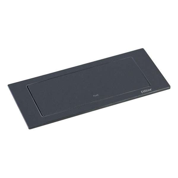 EVOline Inbouwstekkerdoos 2-voudig + USB - RVS - Mat Zwart EVOline Inbouwstekkerdoos 2-voudig + USB - RVS - Mat Zwart