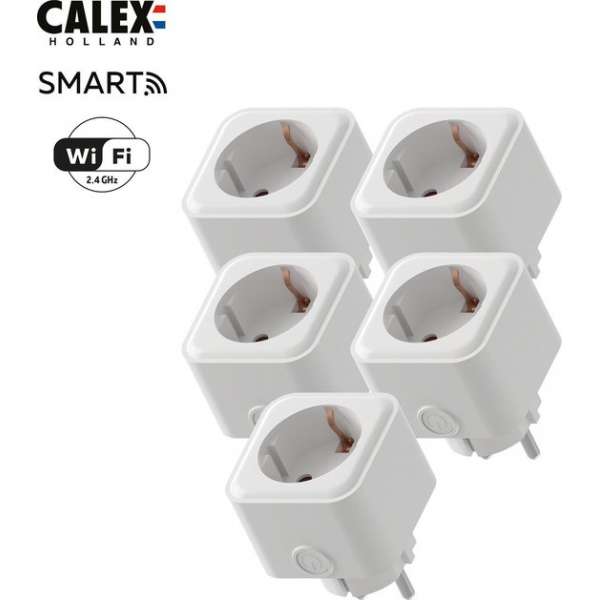 Calex Smart Home - slimme Wifi stekker (smart plug) - set van 5 - bedienen met Amazon Alexa, Google Home, Calex Smart App Calex Smart Home - slimme Wifi stekker (smart plug) - set van 5 - bedienen met Amazon Alexa, Google Home, Calex Smart App