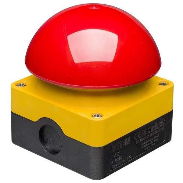 Eaton FAK-R/V/KC11/IY Voet-/slagdrukknop 230 V/AC 6 A 1x uit/aan IP67 Continu 1 stuk(s) Eaton FAK-R/V/KC11/IY Voet-/slagdrukknop 230 V/AC 6 A 1x uit/aan IP67 Continu 1 stuk(s)
