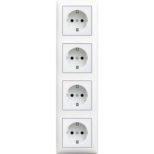 Busch-Jaeger Inbouw Wandcontactdoos Set4 Busch-Jaeger Inbouw Wandcontactdoos Set4