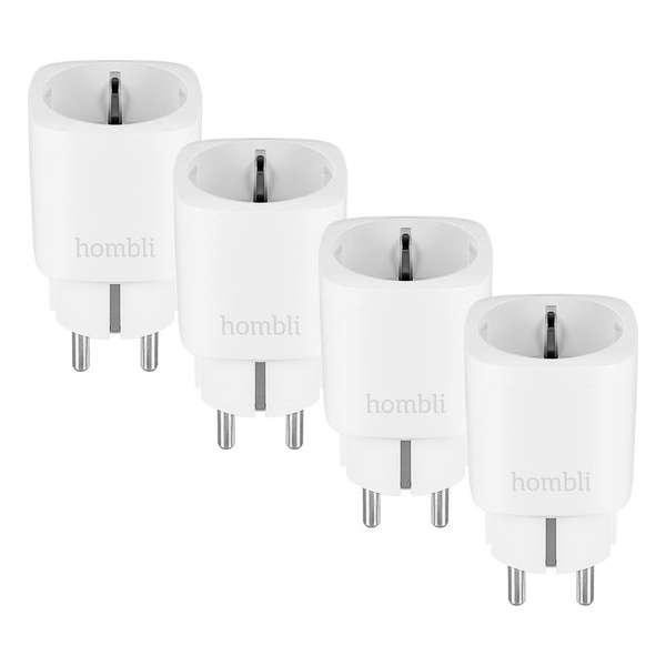 Hombli Slimme Stekker – WiFi – Energiemeter via mobiele app - 4 stuks Hombli Slimme Stekker – WiFi – Energiemeter via mobiele app - 4 stuks