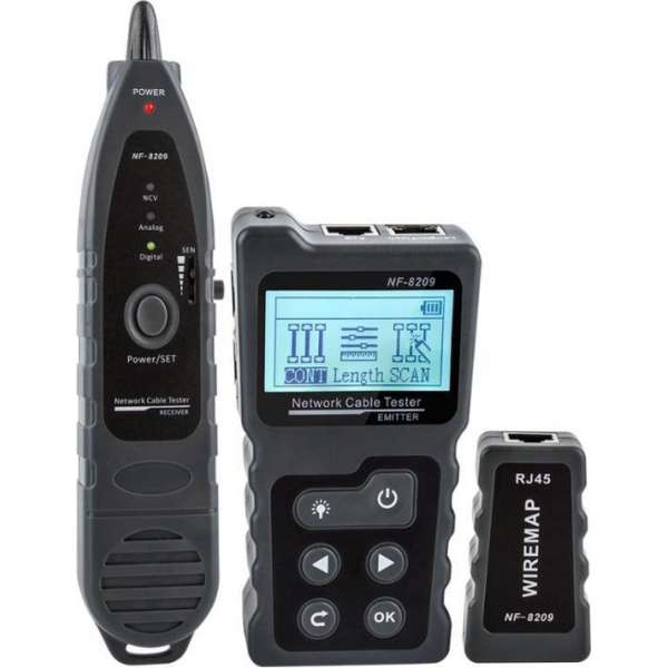Dakta® Netwerk Kabel Tester | Kabelzoeker | Cat5 / Cat6 Zoeker | Spanning en Stroom | 600 m Dakta® Netwerk Kabel Tester | Kabelzoeker | Cat5 / Cat6 Zoeker | Spanning en Stroom | 600 m