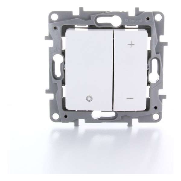 Legrand NILOÉ universele inbouw LED dimmer met drukknop - wit Legrand NILOÉ universele inbouw LED dimmer met drukknop - wit