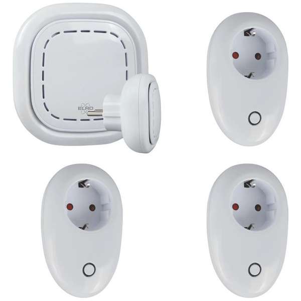 ELRO Connects SF400P Plug-in Slimme Stekker Kit - Complete set met K1 Connector en 3x Plug-in Schakelaar ELRO Connects SF400P Plug-in Slimme Stekker Kit - Complete set met K1 Connector en 3x Plug-in Schakelaar