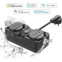 Wifi Stopcontact Buiten Dubbel Zwart Tuin Buitenstopcontact IP44 Outdoor WLAN Kerstverlichting