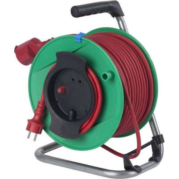 AS Schwabe Kabelhaspel met rubberen kabel, 25 m, rood, 230 mm diameter AS Schwabe Kabelhaspel met rubberen kabel, 25 m, rood, 230 mm diameter