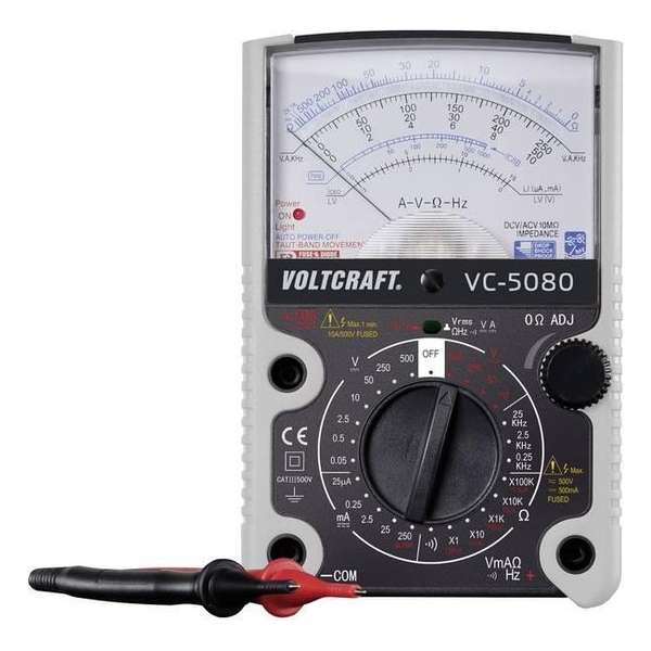 VOLTCRAFT VC-5080 Multimeter Analoog CAT III 500 V VOLTCRAFT VC-5080 Multimeter Analoog CAT III 500 V