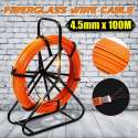 4.5mm 100M Glasvezel Draad Kabel Running Rod Snake Fish Rodder Puller Flexi Lood Elektrische Glasvezel Draad Kabel Running Rod
