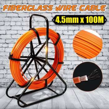 4.5mm 100M Glasvezel Draad Kabel Running Rod Snake Fish Rodder Puller Flexi Lood Elektrische Glasvezel Draad Kabel Running Rod