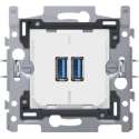Niko Sokkel dubbele smart usb-a lader - 420-00510