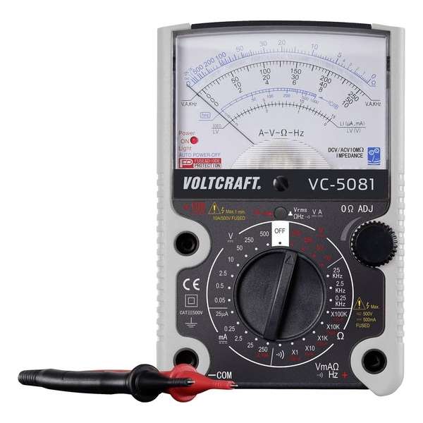 VOLTCRAFT VC-5081 Multimeter Analoog CAT III 500 V VOLTCRAFT VC-5081 Multimeter Analoog CAT III 500 V