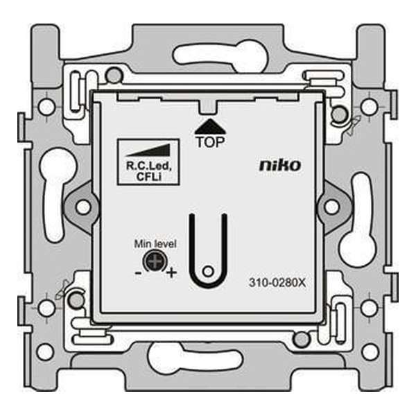 NIKO drukdimmer LED 2-100W NIKO drukdimmer LED 2-100W