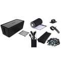 Kabelmanagement Bureau Set Kabelbox Kabelgoot Zwart Kabelbinder Hersluitbaar Clip