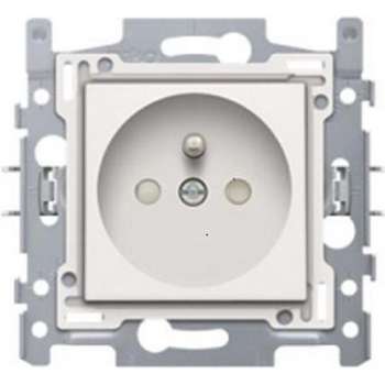 NIKO Original White inbouw stopcontact - penaarde -  enkelvoudig - 10 stuks