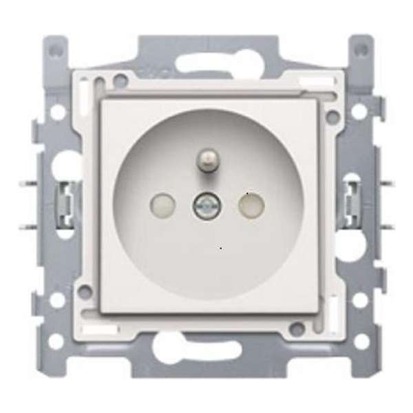 NIKO Original White inbouw stopcontact - penaarde -  enkelvoudig - 10 stuks