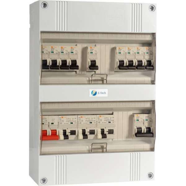 1 fase E-Tech groepenkast 9 groepen en 1 kookgroep 1 fase E-Tech groepenkast 9 groepen en 1 kookgroep