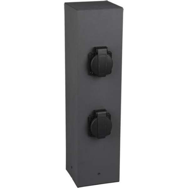 Trio Tuinstopcontact 40 X 10 Cm Staal Antraciet Trio Tuinstopcontact 40 X 10 Cm Staal Antraciet