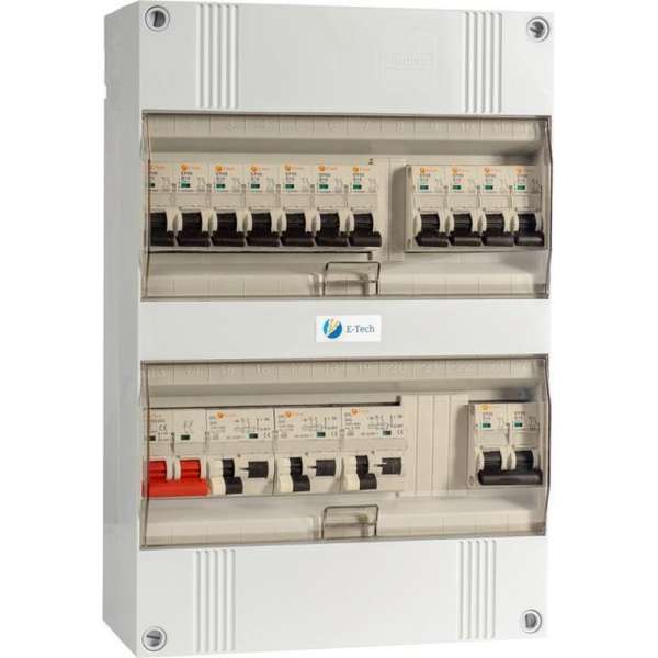 1 fase E-Tech groepenkast 11 groepen en 1 kookgroep 1 fase E-Tech groepenkast 11 groepen en 1 kookgroep