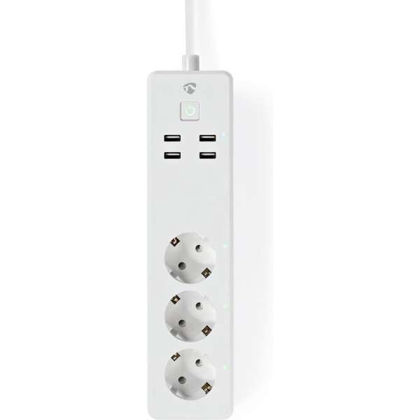 Wi-Fi Smart Stekkerdoos 3x Schuko Type F | 4x USB | 16 A Wi-Fi Smart Stekkerdoos 3x Schuko Type F | 4x USB | 16 A