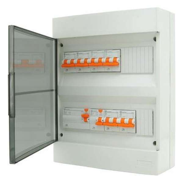 Vynckier Fix-O-Box zekeringkast voorbedraad 24 modules grijs Vynckier Fix-O-Box zekeringkast voorbedraad 24 modules grijs
