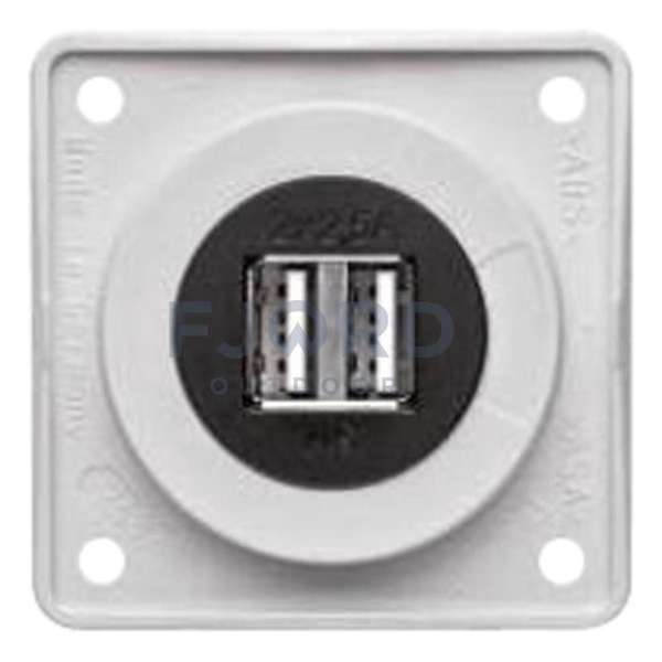 Berker USB kontaktdoos dubbel mat Wit Berker USB kontaktdoos dubbel mat Wit