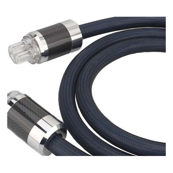 Hifi Powercord Carbon, Rhodium plated Hifi Powercord Carbon, Rhodium plated