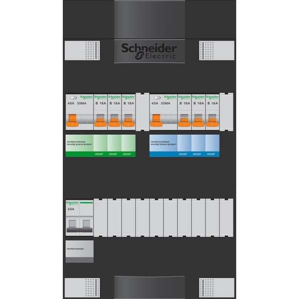 Groepenkast 6 groepen (3+3) - 1-fase - Advanced - Schneider Electric - ADVG23234H1 Groepenkast 6 groepen (3+3) - 1-fase - Advanced - Schneider Electric - ADVG23234H1