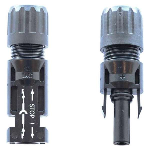 Staubli MC4 connector set (male + female) - 25 STUKS Staubli MC4 connector set (male + female) - 25 STUKS