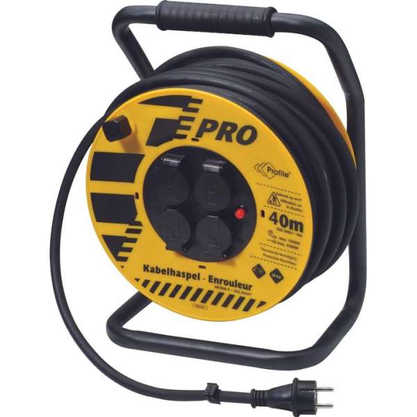 Profile - Kabelhaspel 3G2,5 40M - Geel Profile - Kabelhaspel 3G2,5 40M - Geel