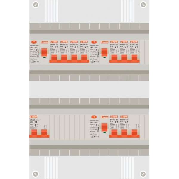 1 fase groepenkast met 8 licht groepen en kookgroep 1 fase groepenkast met 8 licht groepen en kookgroep