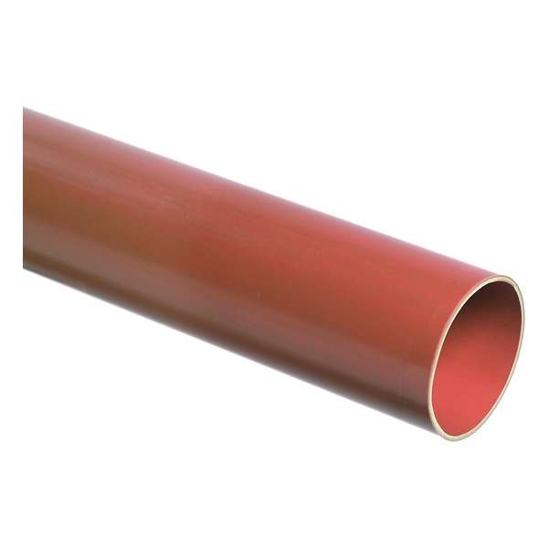 PVC Buis glad 110mm bruin SN4 lengte 5m PVC Buis glad 110mm bruin SN4 lengte 5m